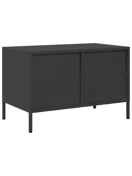 TV skříňka černá 68 x 39 x 43,5 cm ocel válcovaná za studena