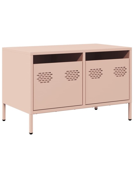 TV skříňka růžová 68 x 39 x 43,5 cm ocel válcovaná za studena
