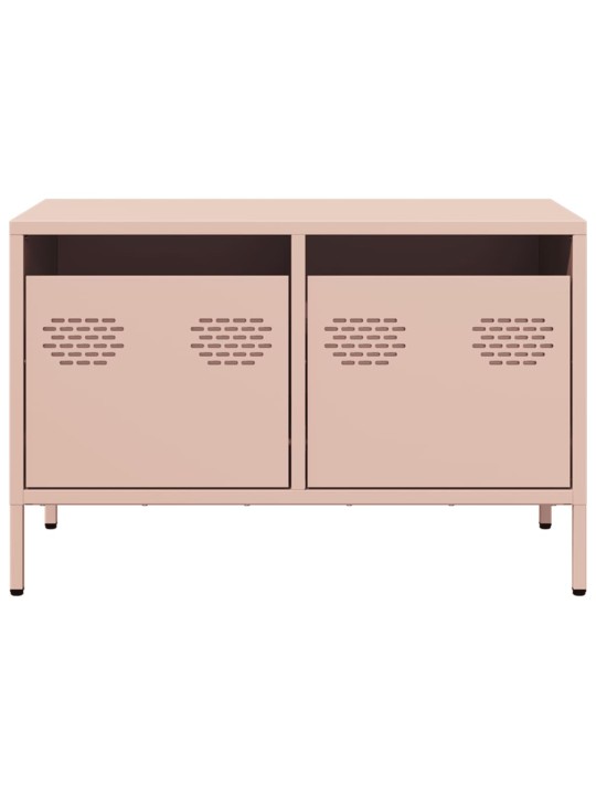 TV skříňka růžová 68 x 39 x 43,5 cm ocel válcovaná za studena