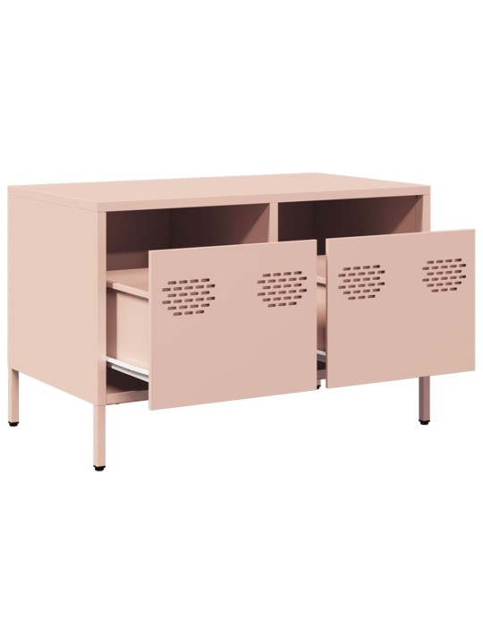TV skříňka růžová 68 x 39 x 43,5 cm ocel válcovaná za studena