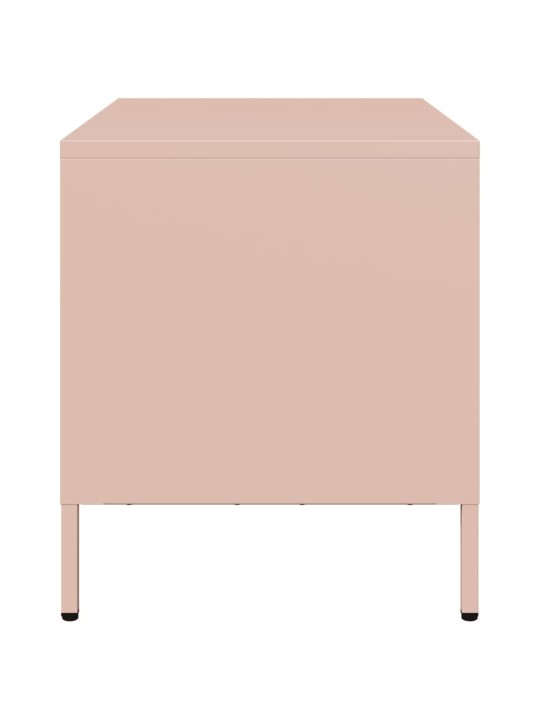 TV skříňka růžová 68 x 39 x 43,5 cm ocel válcovaná za studena