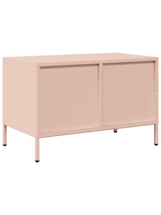 TV skříňka růžová 68 x 39 x 43,5 cm ocel válcovaná za studena