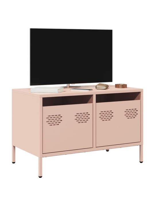TV skříňka růžová 68 x 39 x 43,5 cm ocel válcovaná za studena
