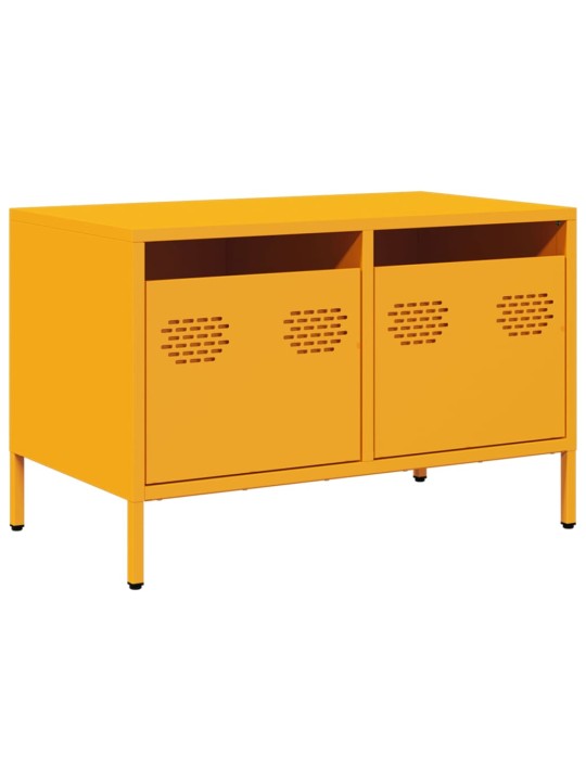TV skříňka hořčicově žlutá 68 x 39 x 43,5 cm ocel