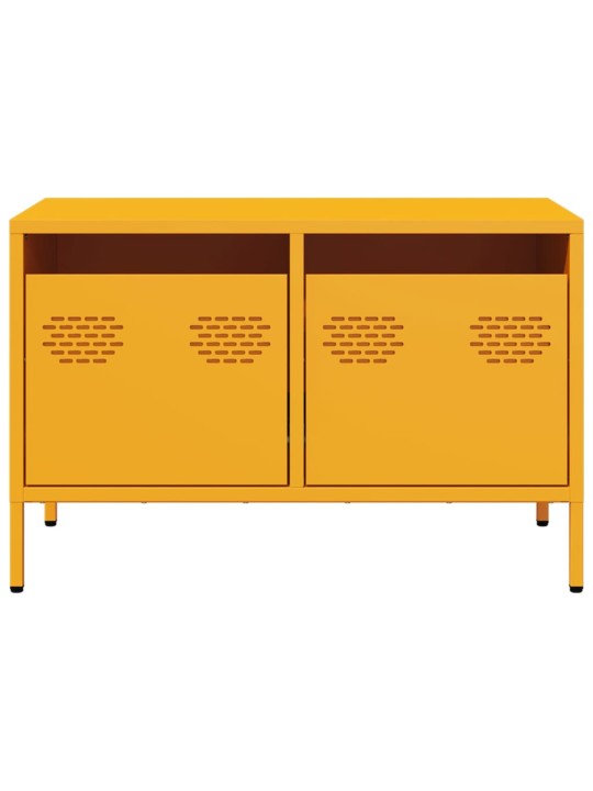 TV skříňka hořčicově žlutá 68 x 39 x 43,5 cm ocel