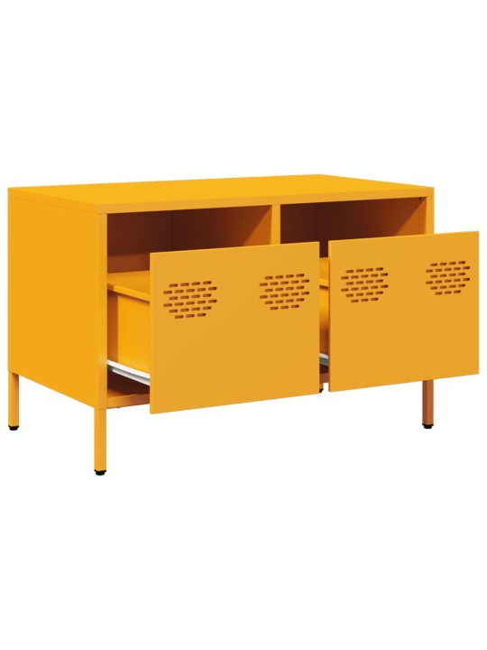 TV skříňka hořčicově žlutá 68 x 39 x 43,5 cm ocel