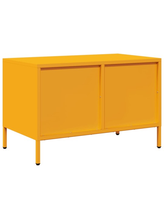 TV skříňka hořčicově žlutá 68 x 39 x 43,5 cm ocel