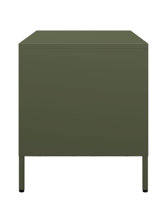 TV skříňka olivově zelená 68 x 39 x 43,5 cm ocel