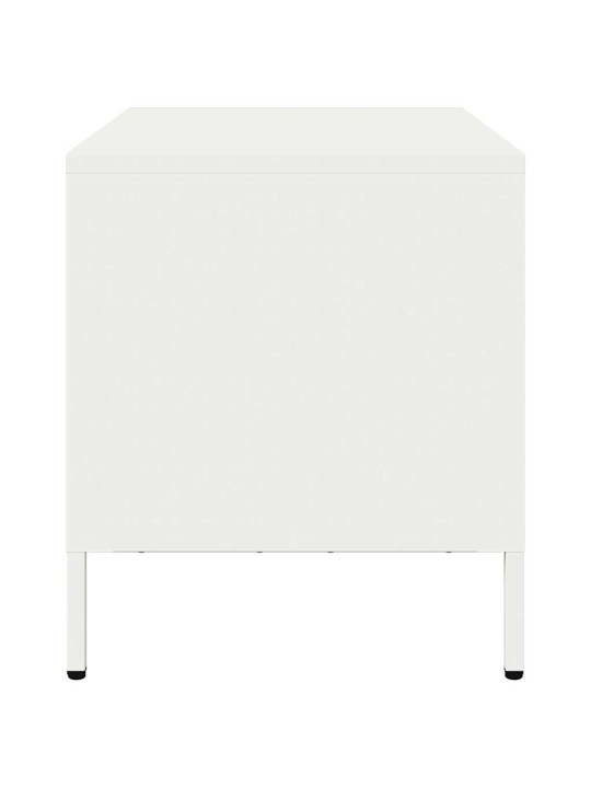 TV skříňka bílá 68 x 39 x 43,5 cm ocel válcovaná za studena