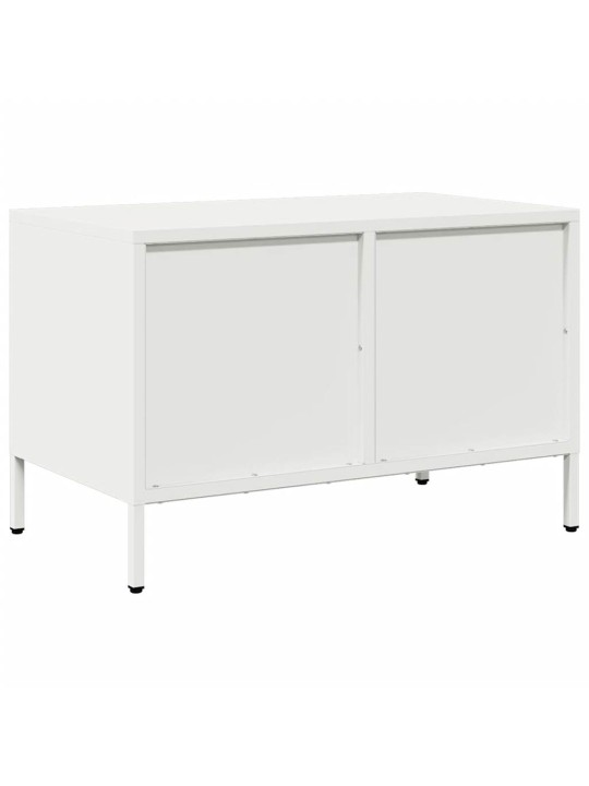 TV skříňka bílá 68 x 39 x 43,5 cm ocel válcovaná za studena