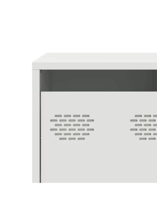 TV skříňka bílá 68 x 39 x 43,5 cm ocel válcovaná za studena