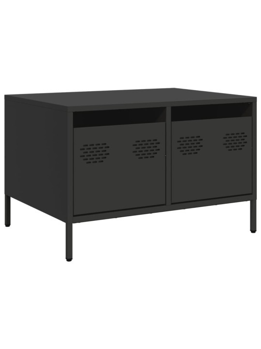 TV skříňka černá 68 x 50 x 43,5 cm ocel válcovaná za studena