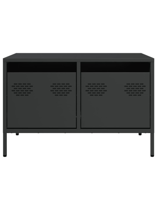 TV skříňka černá 68 x 50 x 43,5 cm ocel válcovaná za studena