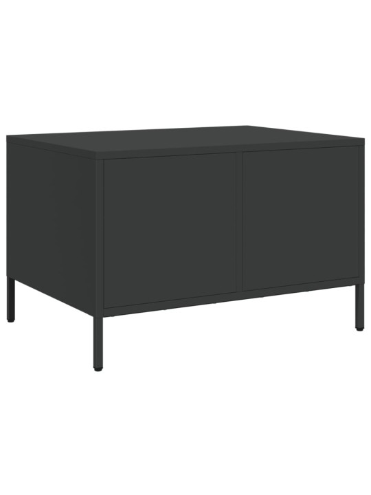 TV skříňka černá 68 x 50 x 43,5 cm ocel válcovaná za studena