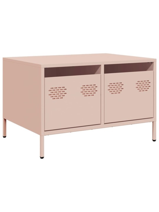 TV skříňka růžová 68 x 50 x 43,5 cm ocel válcovaná za studena