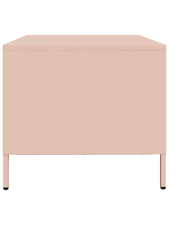 TV skříňka růžová 68 x 50 x 43,5 cm ocel válcovaná za studena