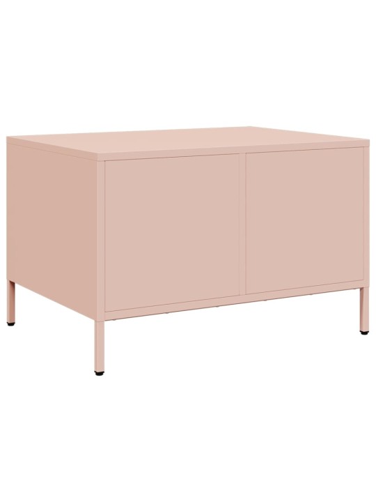 TV skříňka růžová 68 x 50 x 43,5 cm ocel válcovaná za studena