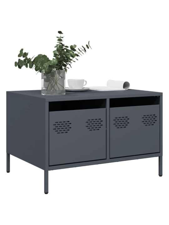 TV skříňka antracitová 68x50x43,5 cm ocel válcovaná za studena