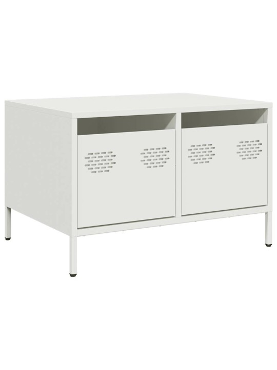 TV skříňka bílá 68 x 50 x 43,5 cm ocel válcovaná za studena