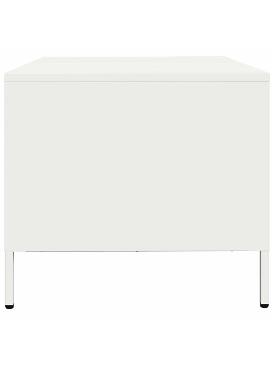 TV skříňka bílá 68 x 50 x 43,5 cm ocel válcovaná za studena