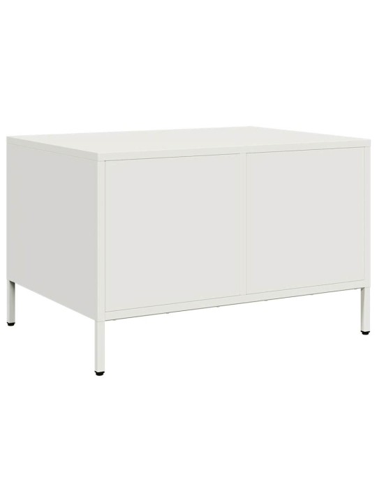 TV skříňka bílá 68 x 50 x 43,5 cm ocel válcovaná za studena