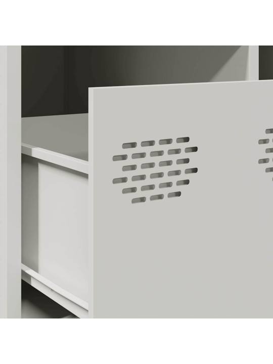 TV skříňka bílá 68 x 50 x 43,5 cm ocel válcovaná za studena