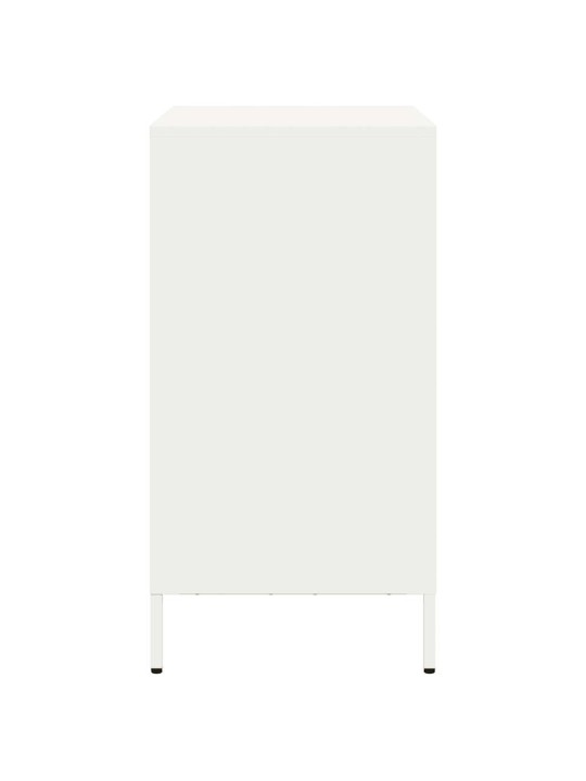 Příborník bílý 68 x 39 x 73,5 cm ocel válcovaná za studena