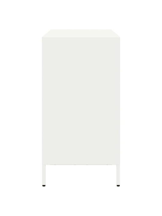 Příborník bílý 101,5 x 39 x 73,5 cm ocel válcovaná za studena