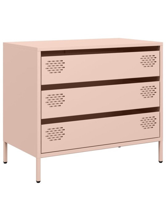 Příborník růžový 68 x 39 x 58,5 cm ocel válcovaná za studena