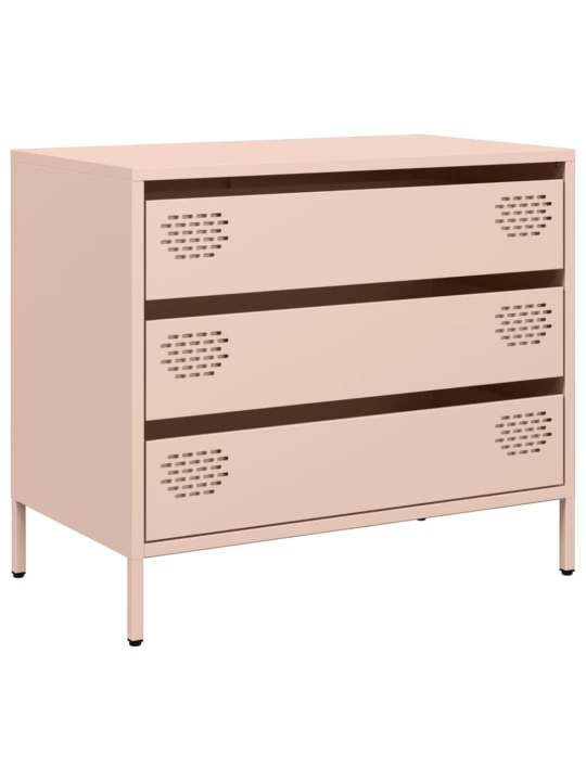 Příborník růžový 68 x 39 x 58,5 cm ocel válcovaná za studena