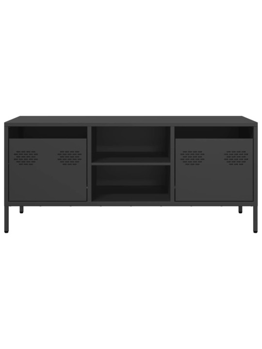 TV skříňka černá 101,5 x 39 x 43,5 cm ocel válcovaná za studena