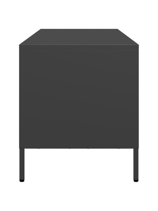 TV skříňka černá 101,5 x 39 x 43,5 cm ocel válcovaná za studena
