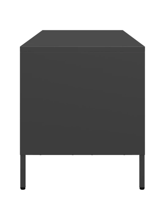 TV skříňka černá 101,5 x 39 x 43,5 cm ocel válcovaná za studena