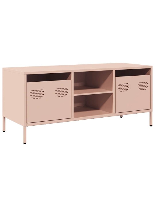 TV skříňka růžová 101,5x39x43,5 cm ocel válcovaná za studena