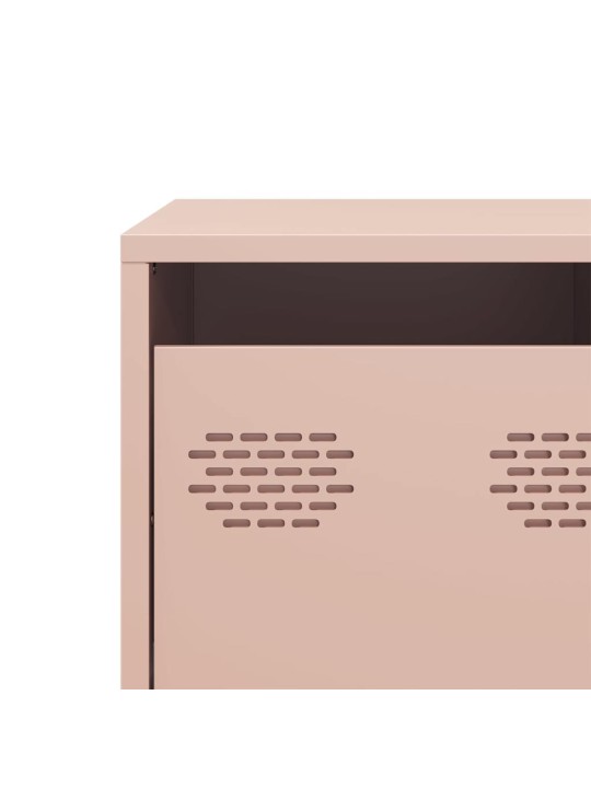 TV skříňka růžová 101,5x39x43,5 cm ocel válcovaná za studena