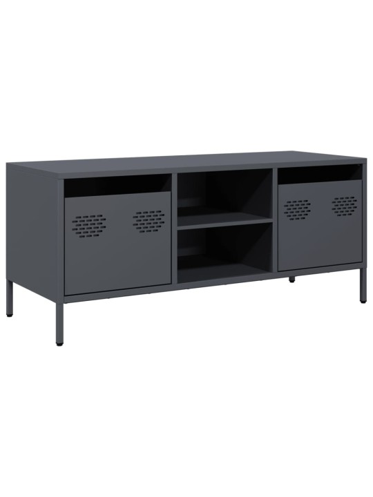 TV skříňka antracit 101,5x39x43,5 cm ocel válcovaná za studena