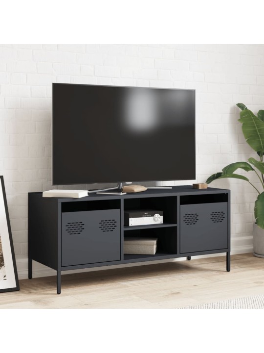 TV skříňka antracit 101,5x39x43,5 cm ocel válcovaná za studena