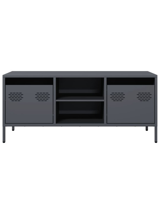 TV skříňka antracit 101,5x39x43,5 cm ocel válcovaná za studena