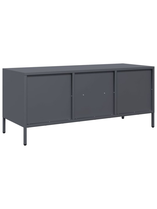 TV skříňka antracit 101,5x39x43,5 cm ocel válcovaná za studena