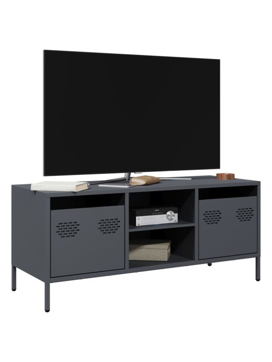 TV skříňka antracit 101,5x39x43,5 cm ocel válcovaná za studena