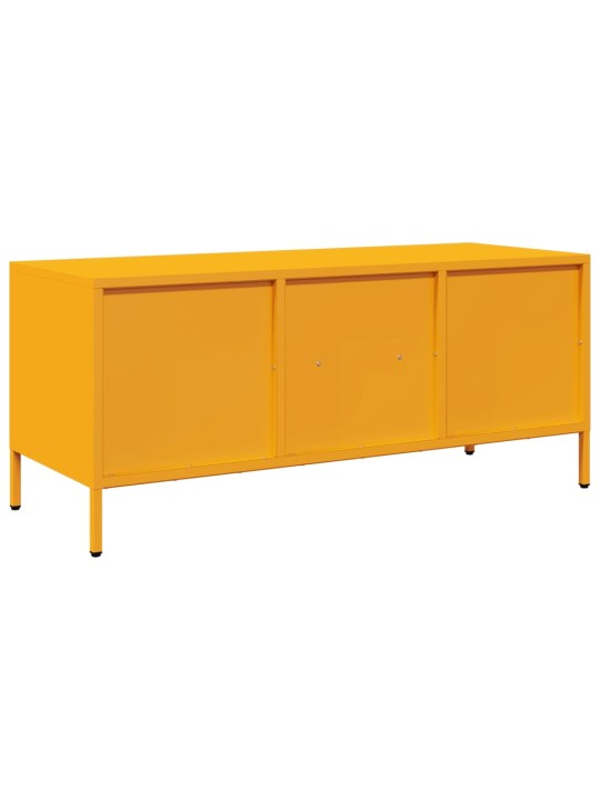 TV skříňka hořčicově žlutá 101,5 x 39 x 43,5 cm ocel