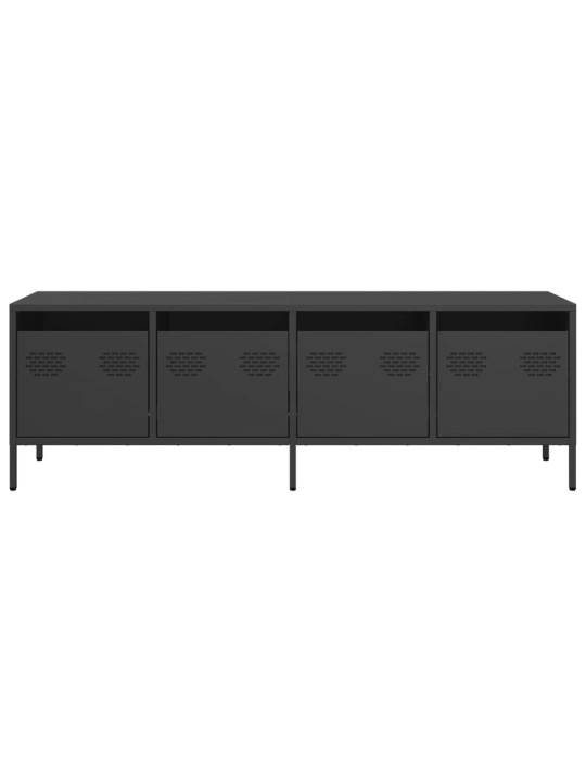 TV skříňka černá 135 x 39 x 43,5 cm ocel válcovaná za studena