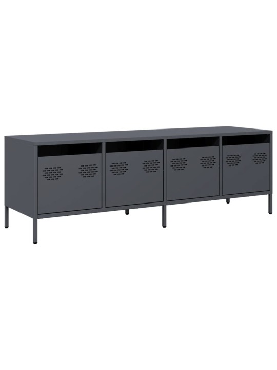 TV skříňka antracitová 135x39x43,5 cm ocel válcovaná za studena