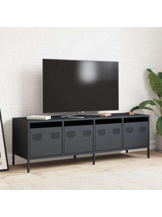 TV skříňka antracitová 135x39x43,5 cm ocel válcovaná za studena