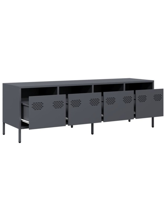 TV skříňka antracitová 135x39x43,5 cm ocel válcovaná za studena