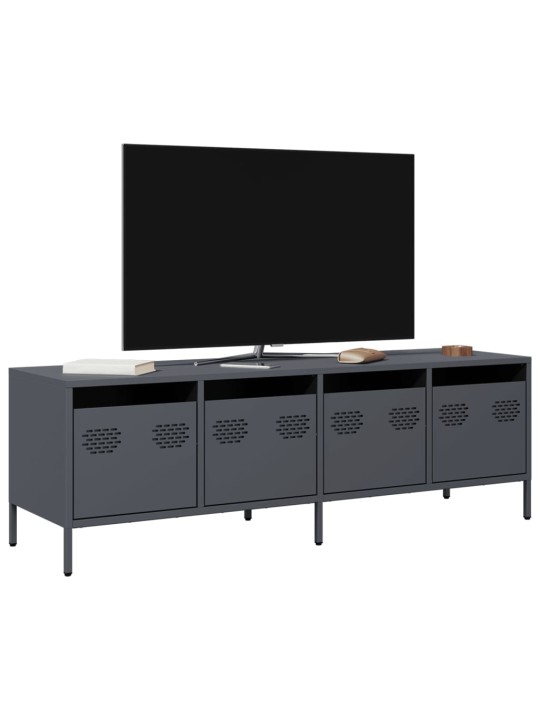 TV skříňka antracitová 135x39x43,5 cm ocel válcovaná za studena