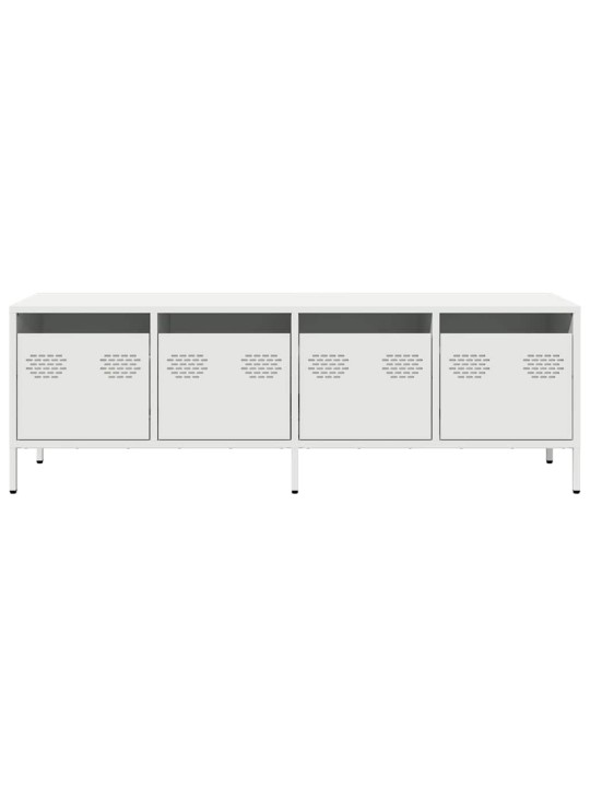 TV skříňka bílá 135 x 39 x 43,5 cm ocel válcovaná za studena