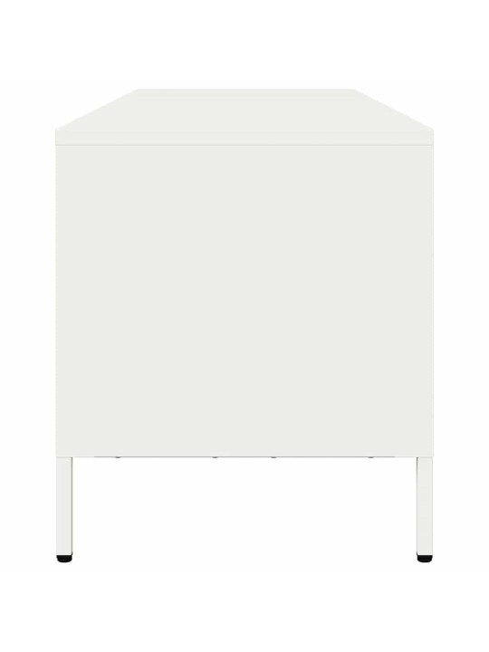 TV skříňka bílá 135 x 39 x 43,5 cm ocel válcovaná za studena