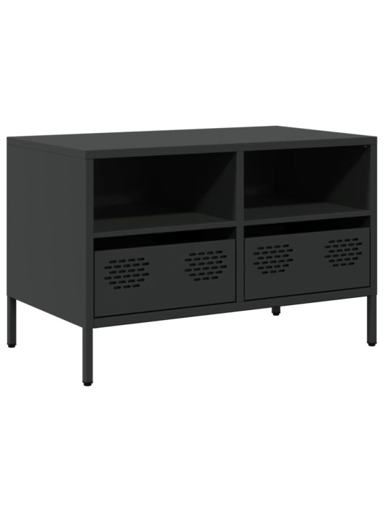 TV skříňka černá 68 x 39 x 43,5 cm ocel válcovaná za studena