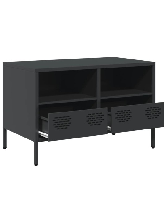 TV skříňka černá 68 x 39 x 43,5 cm ocel válcovaná za studena
